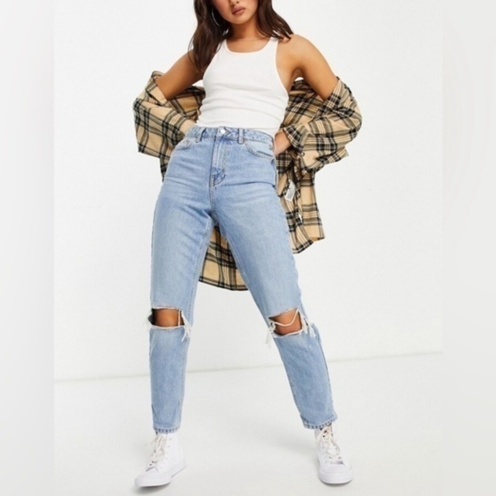 Topshop Mom Ripped Jeans